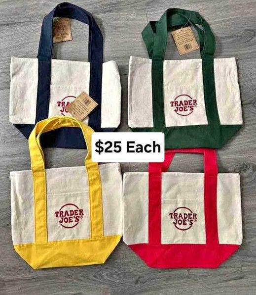 Trader Joe's Minni Totes And Minni Insulated Cooler New