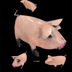 Handcrafted Metal Pig 🐷  Yard Art Ranch Decor Patio Home Decor 