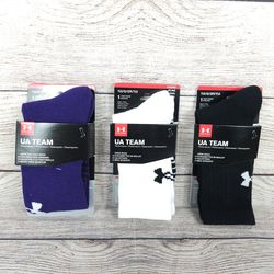 Under Armour UA Youth Team Cushioned Over The Calf Performance Socks YLG