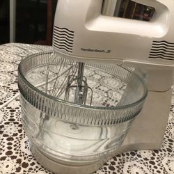 Like New Hamilton Beach Electric Stand Mixer With Glass Bowl Tested Working Perfectly 