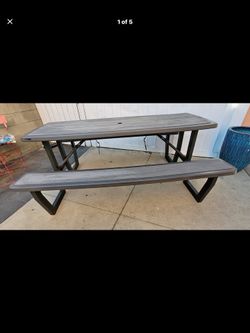 Lifetime Commercial 6 ft Folding Picnic Table with Bench Seating