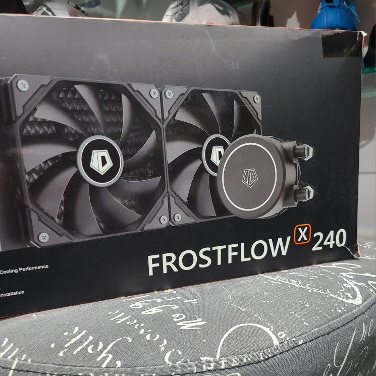 ID-COOLING FROSTFLOW X 240 AIO Water CPU Cooler, 240mm Liquid CPU Cooler, White LED CPU Cooler with 2x120mm PWM Fans, Compatible with Intel 1700/1200/