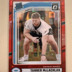 2024 Donruss Tanner McLachlan Rated Rookie Red Pandora #324 Bengals 