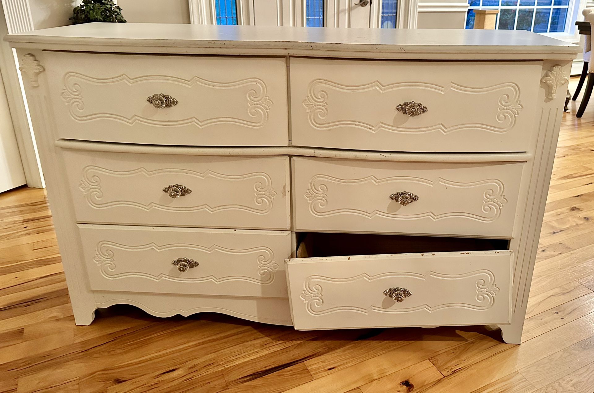 Ashley Brand Dresser/ Mirror  Color Is White Great Project Dresser