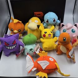 Pokemon Plush Set Of 9 Brand New With Tags