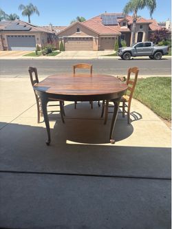 Solid wood table and chairs