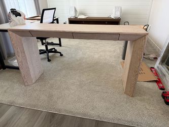 Waterfall Design Sofa Table - Concealed Drawer Storage For Hallway & Entryway