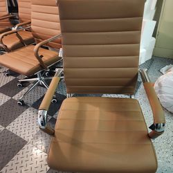 Leather Chrome Office/Desk Chairs!