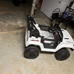 Kid Electric White Car