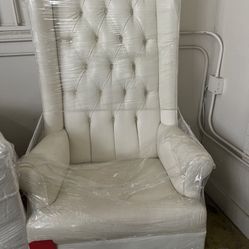 Tall Leather Arm Chair 
