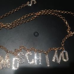 Vintage Moschino Gold Tone Necklace