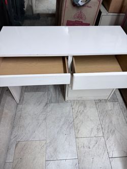 White Writing Desk / Computer Desk with 4 Drawers