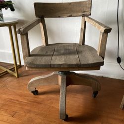 Antique Wooden Banker’s Chair/ Desk Chair
