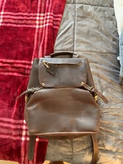 Hand made leather backpack/purse