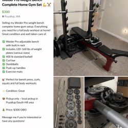 Weight Bench With Weights 