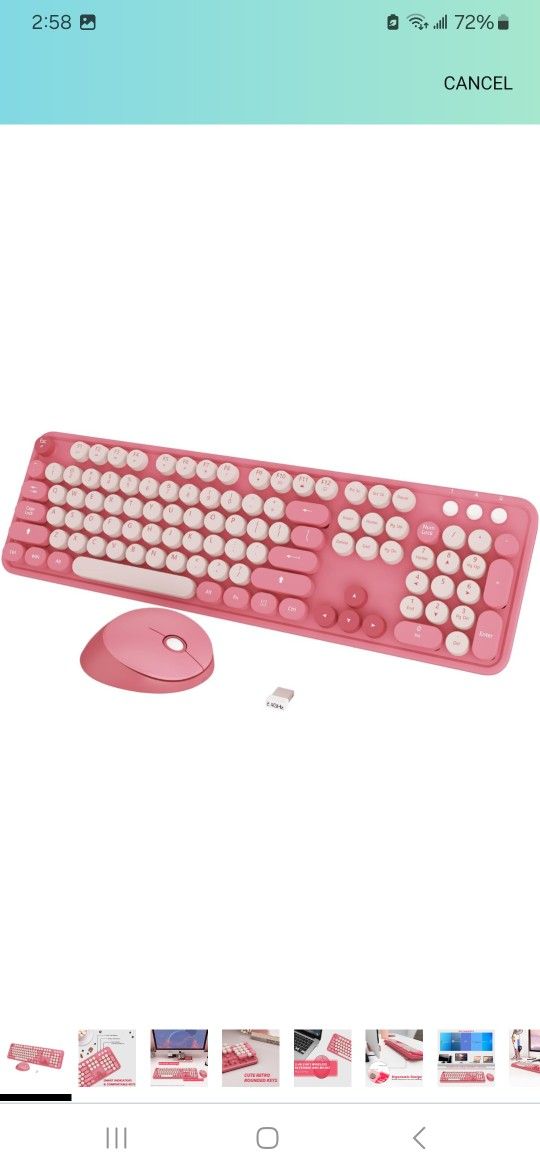 Pink Keyboard And Mouse $20