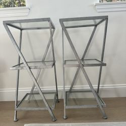 2 Silver End tables For Sale