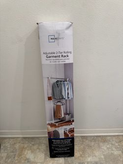 Mainstays adjustable 2-tier rolling garment rack