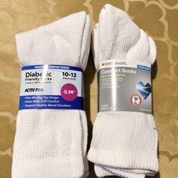 5 Pair Men's White Socks