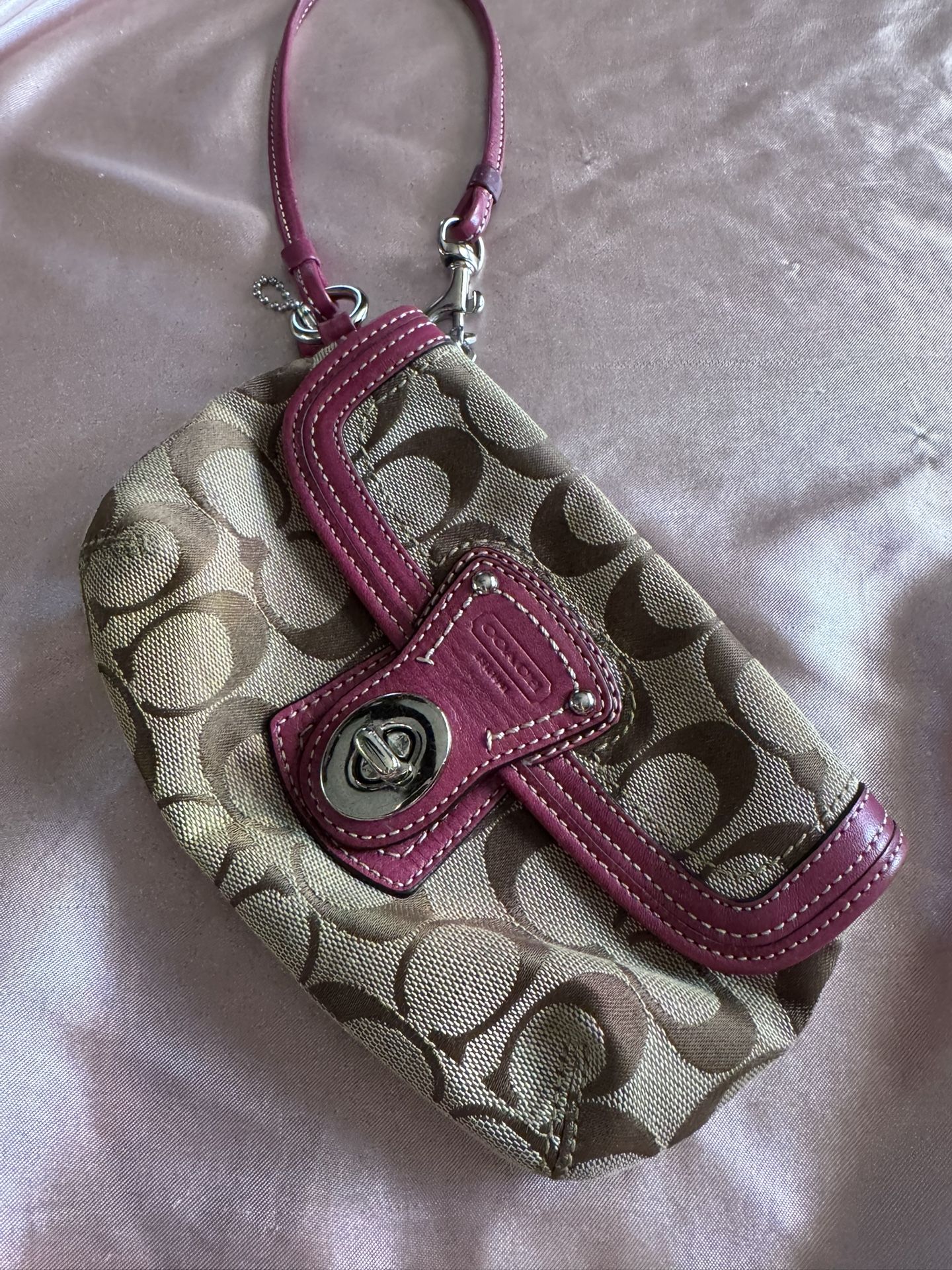 Coach Turn Lock Wristlet