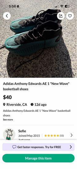 Adidas Anthony Edward’s AE1 new wave basketball shoes