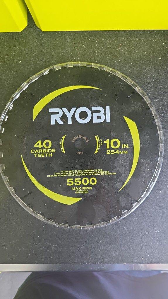 Ryobi 10in 40 Tooth Saw Blade