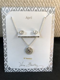 VERA BRADLEY 16” Necklace w/ Earrings Set