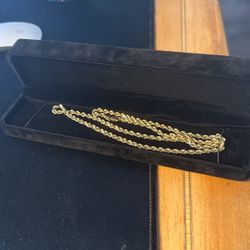 23” Solid Gold Rope Chain 