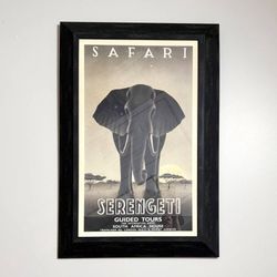 Safari Elephant Serengeti Framed Fine Art Poster Print By Steve Forney Wall Decor