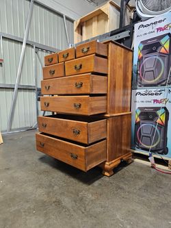 Tall Wooden Chest of Drawers