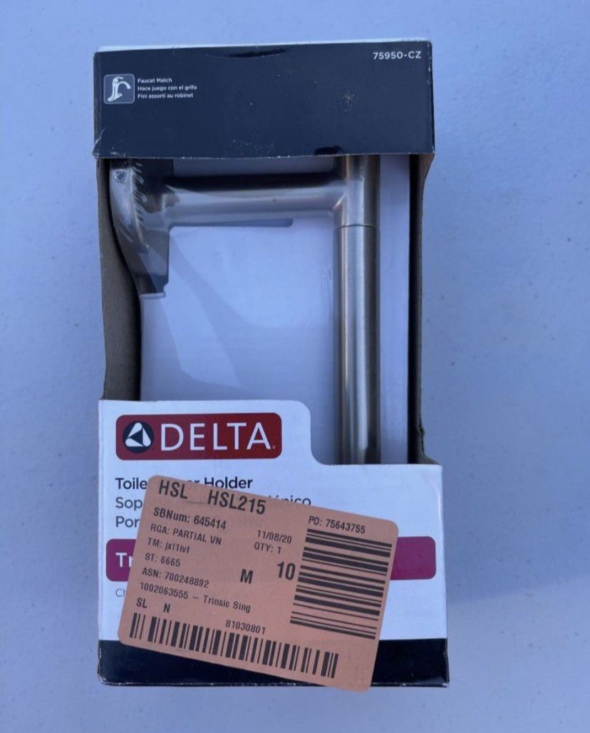 Single Post Toilet Paper Holder in Champagne Bronze
