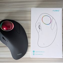 Nulea M505B Wireless Trackball Mouse – Rechargeable, Ergonomic, RGB, 5 DPI, 3-Device Connection