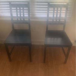 Black Wooden Chairs