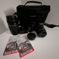 Canon-EOS Rebel T7 DSRL Video 2 Lens Kit