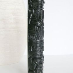 Vintage Boma Totem Pole Sculpture, Replica Totem Pole Statue 8 Inch Tall, First Nations Museum Figurine Sculpture, Canada

