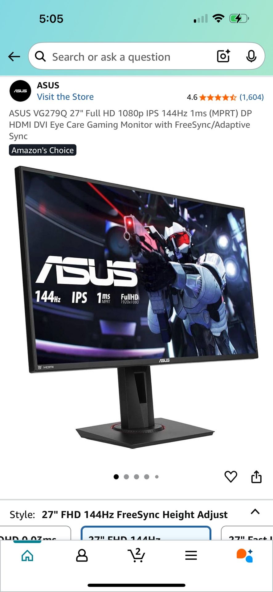 ASUS Gaming Monitor For Sale