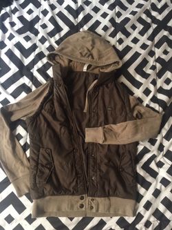 RVCA XS Bomber Henley Sleeve Jacket