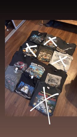 Vintage and modern Harley Davidson t shirts