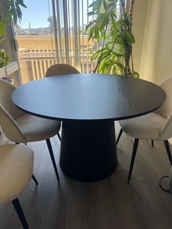 Black wood table