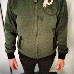 Authentic NFL Vintage Women's Redskins Fleece Lined  Zip Up Sweat Jacket size M
