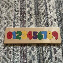 Wooden Number 0-9 Puzzle