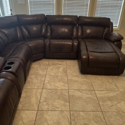 Sectional leather sofa