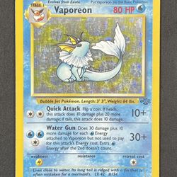 Vaporeon #12/64 Holo – Jungle Set (1999 WOTC) – LP – Vintage Pokémon