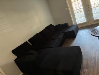 Large Black Sectional Sofa