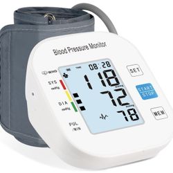Automatic Blood Pressure Machine with Large Backlit Display High Accuracy - NWT