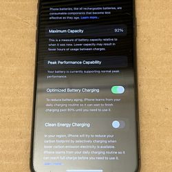 Iphone XS MAX 92% BATTERY HEALTH UNLOCKED 256gb 