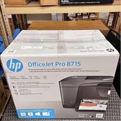 🖨️ HP OfficeJet Pro 8715 All-in-One Wireless Printer – Black | New in Box ✨