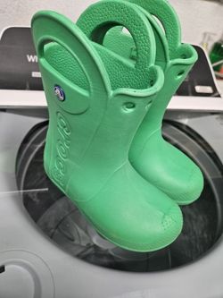 Green Crocs Toddler/Kids Handle It Rainboot Size 13