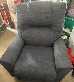 Gray Fabric Upholstered Recliner Chair