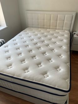 Full bed frame and mattress